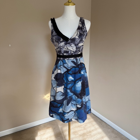Moulinette Soeurs Dresses & Skirts - Anthropologie Moulinette Soeurs Indigo Blue Garden Watercolor Dress Size 2